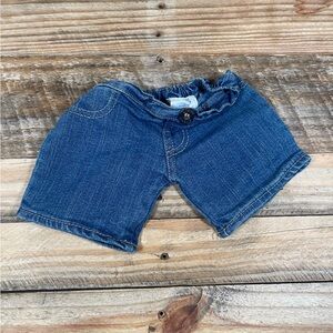 Build A Bear Workshop BABW Blue Denim Shorts Plush Doll Accessory Jeans Bottoms